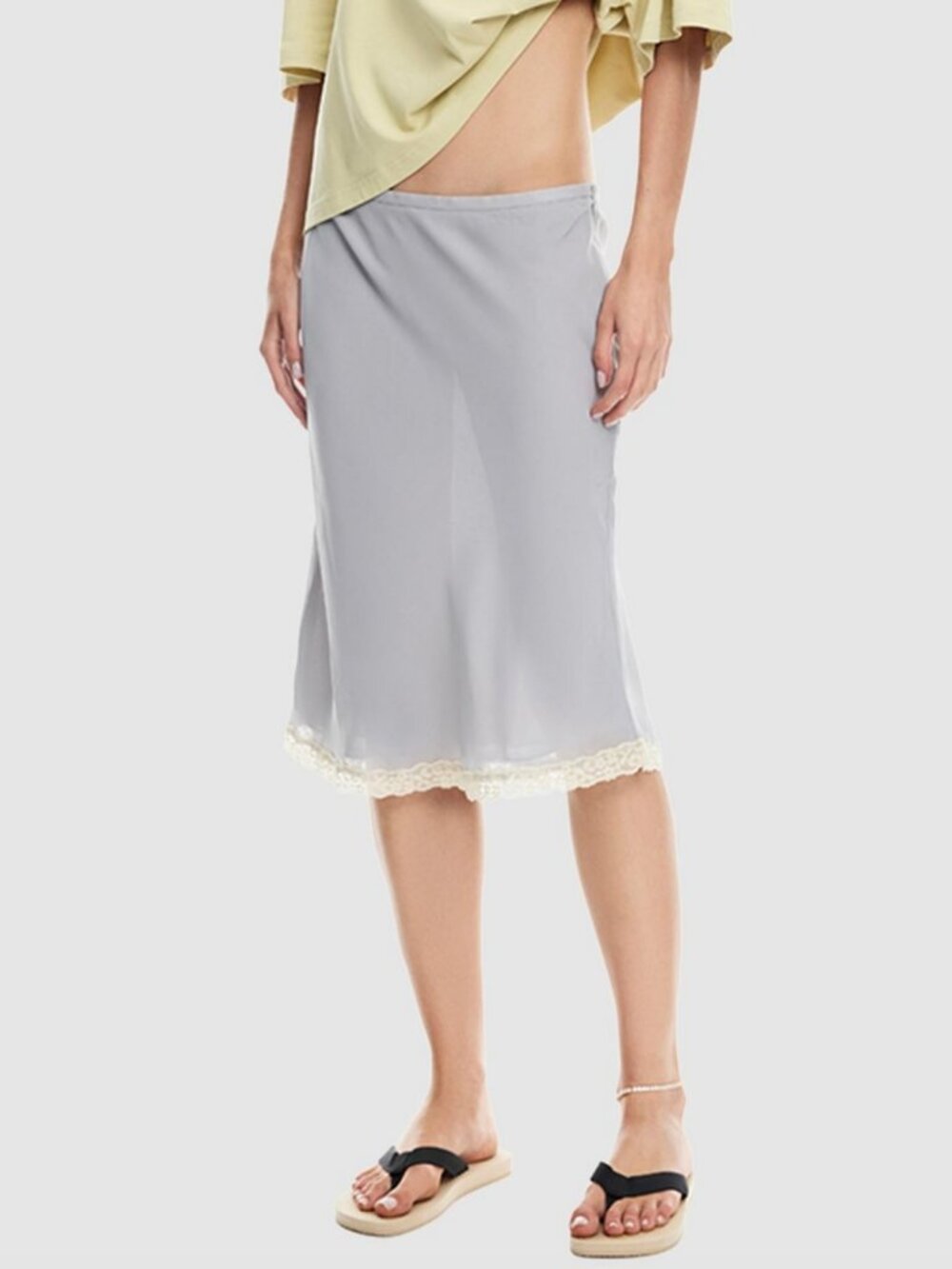 LIONESS Shoreline Midi Skirt Ash Sz. S - Picture 2 of 6